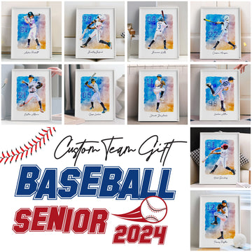 Gift Ideas For Senior Baseball, Senior Gift For Baseball Player, Custom Gift For Baseball Senior Digital Artwork