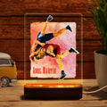 Custom Wrestling Player Sketch Painting Wooden LED Light