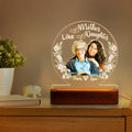 Hapilys Custom Sketch Painting Family Wooden LED Light