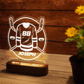 Hapilys Customized Ice Hockey Player Wooden LED Night Light for Room Decor