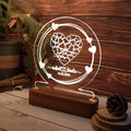 Enchanted Hearts Wooden LED Lamp - Hapilys - Stunning Custom Art