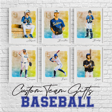 Custom Gift For Baseball Senior, Senior Baseball Gift Canvas, Senior Baseball Team Gift Digital Artwork