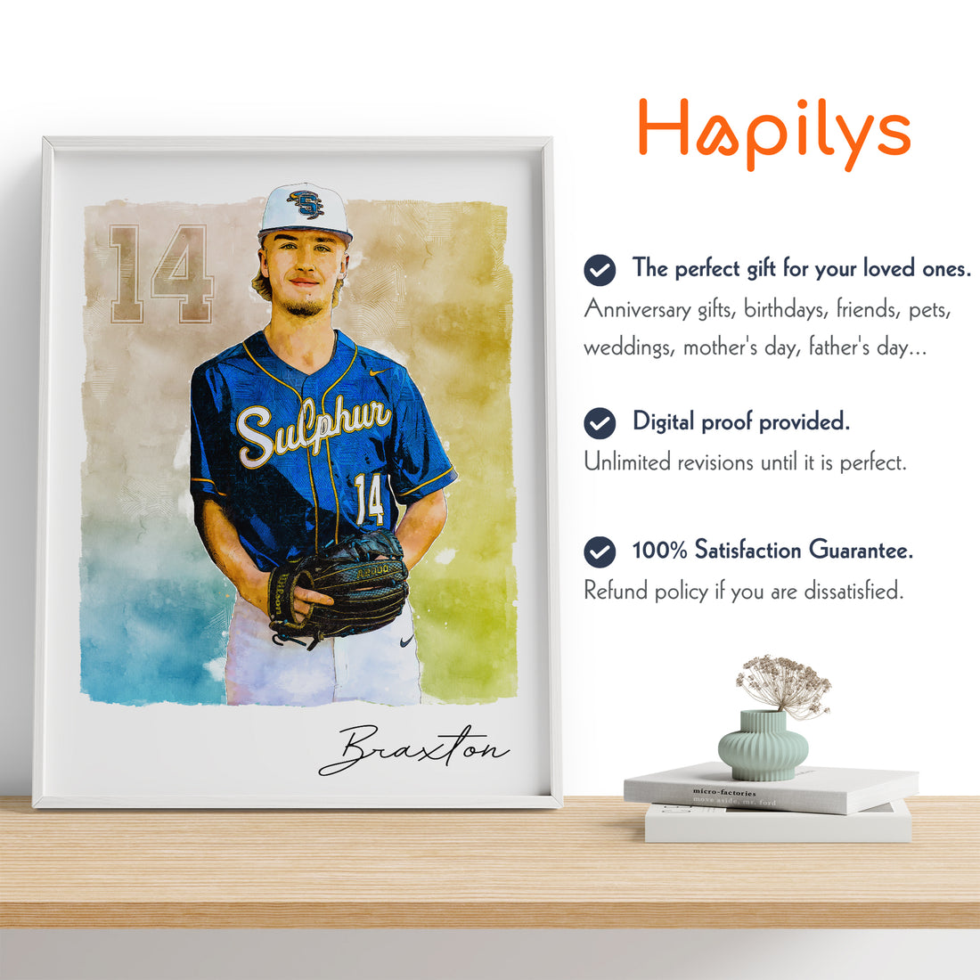 Custom Gift For Baseball Senior, Senior Baseball Gift Canvas, Senior Baseball Team Gift Digital Artwork