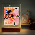 Custom Wrestling Player Sketch Painting Wooden LED Light