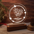 Enchanted Hearts Wooden LED Lamp - Hapilys - Stunning Custom Art