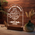 Personalized Love Puzzle Wooden LED Lamp - Hapilys - Stunning Custom Art