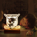 Hapilys Custom Ice Hockey Player Wooden LED Light