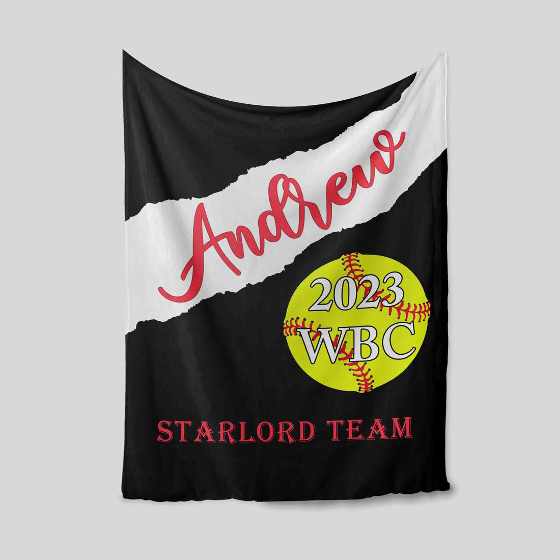 Personalized Softball Team Blanket