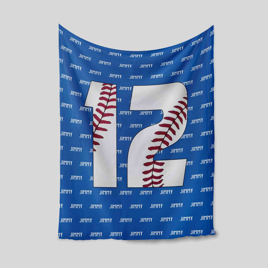 Custom Name & Number Baseball Blanket