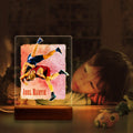 Custom Wrestling Player Sketch Painting Wooden LED Light