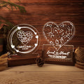 Celestial Love Heart Wooden LED Lamp - Hapilys - Stunning Custom Art