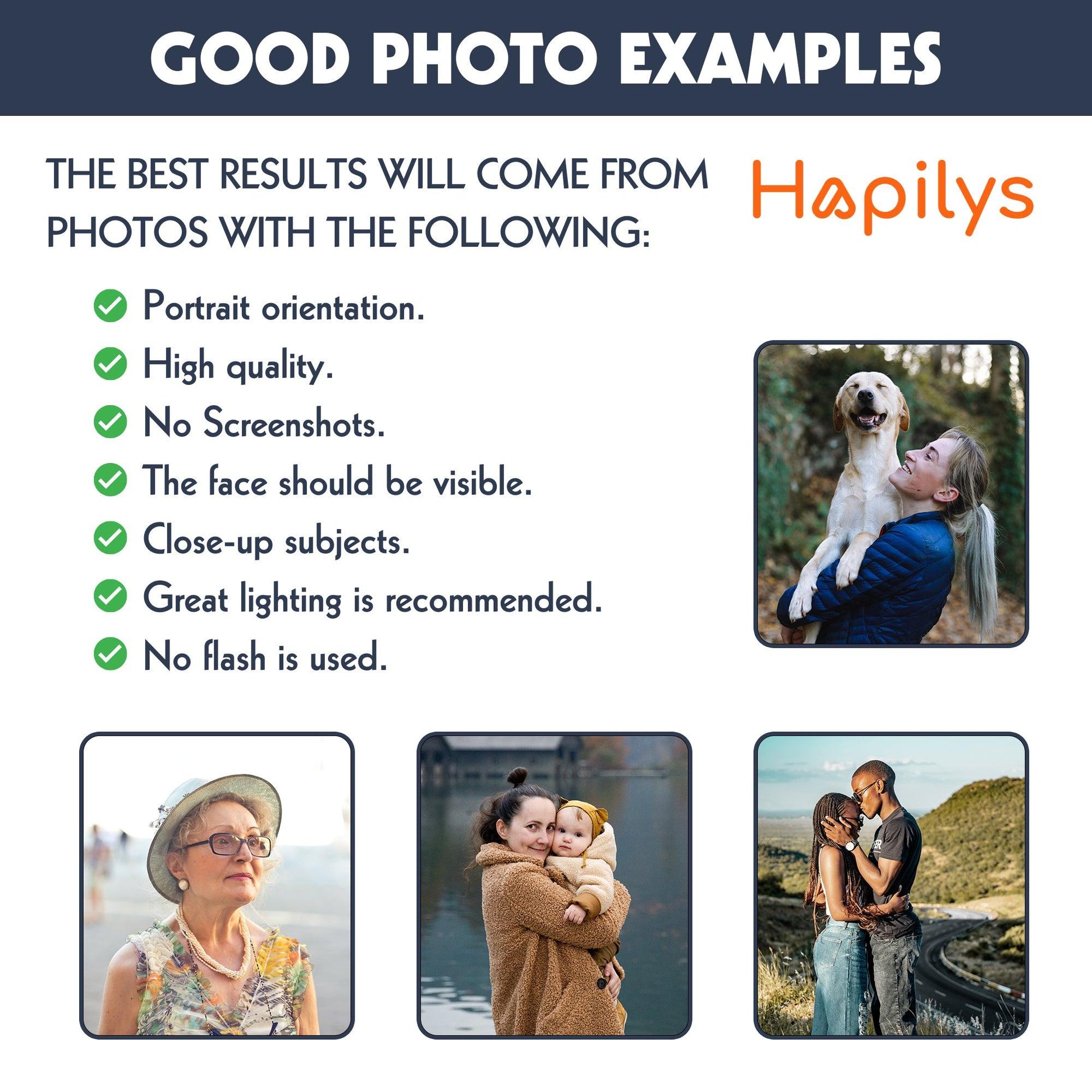 Hapilys Personalized Mum Gift, Custom Family Portrait, Mother's Day Premium Posters Gift