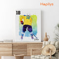 Hapilys Custom Ice Hockey Player Gifts, Hockey Gifts, Personalized Sketch Art Matte Canvas