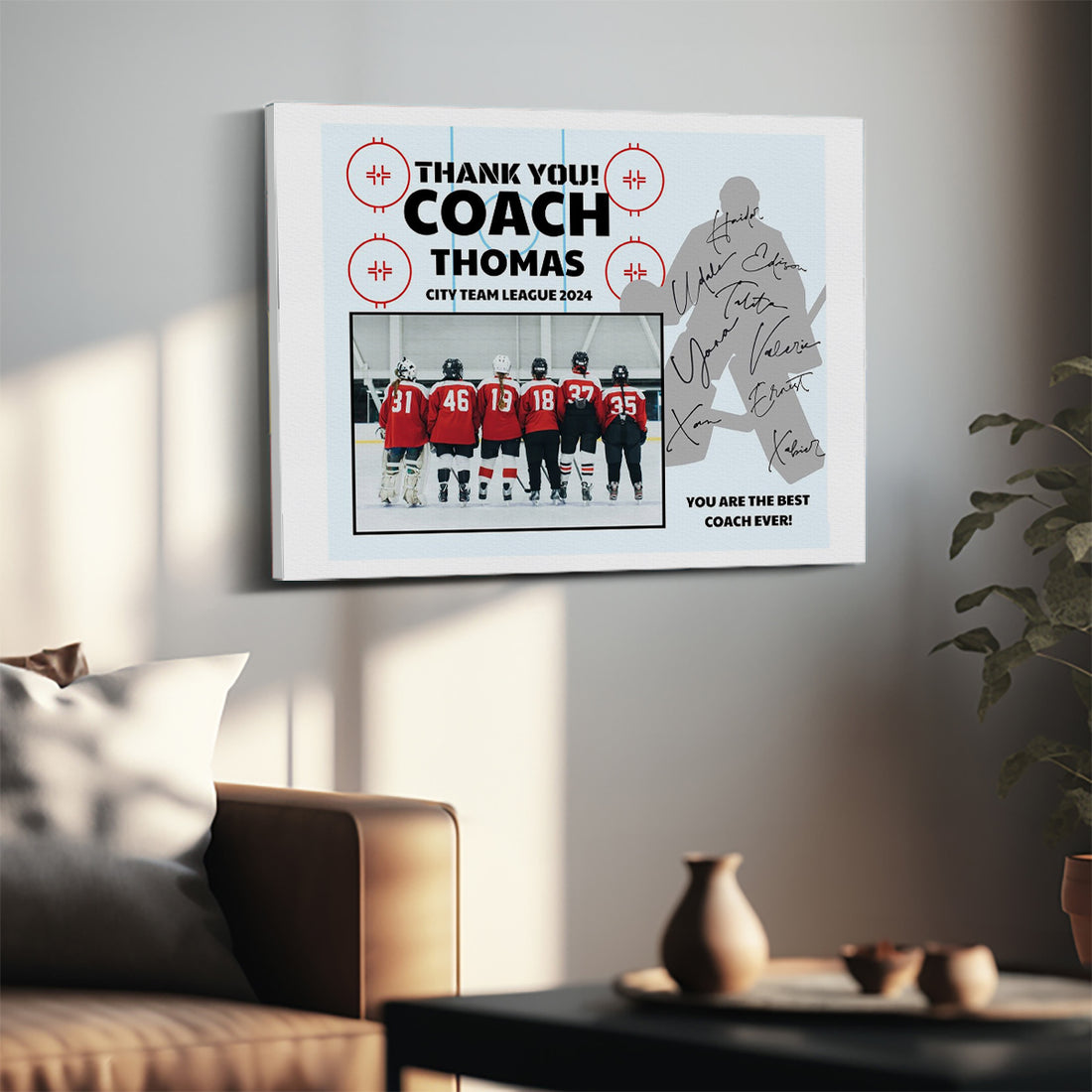 Hockey Coach Personalized Gift, Thank You Gift, End Of Year Gift