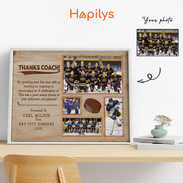 Hockey Coach Thank You Gift, Gifts for Hockey Coach, Personalized Hockey Coach Gifts, Hockey Coach Appreciation Gift