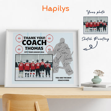 Hockey Coach Personalized Gift, Thank You Gift, End Of Year Gift