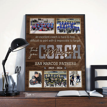 Ice Hockey Coach Gift, Thank You Gift For Hockey Coach, Hockey Coach Appreciation Gift, Hockey Coach Birthday Gift