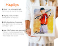 Hapilys Custom Baseball Player Gift, Custom Illustration Sketch Painting Matte Canvas