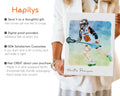 Hapilys Custom Lacrosse Player Gift, Custom Sketch Painting From Photo, Custom Illustration Sketch Matte Canvas