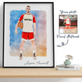 Hapilys Custom Basketball Player Gift, Custom Illustration Sketch Painting Framed Canvas