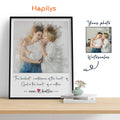 Hapilys Mother's Day Custom Portrait, Mother's Day Gift Ideas, Best Mother's Day Gift, Personalized Mothers Day Portrait, Watercolor Framed Canvas Gifts for Mom