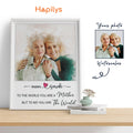 Hapilys Mother's Day Custom Portrait, Mother's Day Gift Ideas, Best Mother's Day Gift, Personalized Mothers Day Portrait, Watercolor Framed Canvas Gifts for Mom