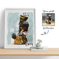 Hapilys Custom Baseball Player Gift, Custom Illustration Sketch Painting Framed Canvas