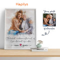 Hapilys Personalized Mum Gift, Custom Family Portrait, Mother's Day Framed Canvas Gift