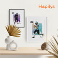 Custom American Football Player Gift, Custom Illustration Sketch Painting Framed Canvas - Hapilys - Stunning Custom Art