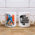 Hapilys Custom Ice Hockey Presents Mug, gifts for Ice Hockey players, White Mug 11oz