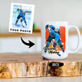 Hapilys Custom Sketch Painting Ice Hockey White Mug 15oz