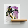 Custom Lacrosse Player Gift, Premium Poster Sketch Painting From Photo