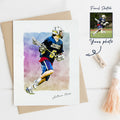 Custom Lacrosse Player Gift, Premium Poster Sketch Painting From Photo