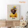 Hapilys Pet Digital Painted From Photo, Custom Pet Portrait, Watercolor Pet Painting, Pet Memorial Gift Matte Canvas