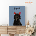 Custom Dog Print, Personalized Dog Portrait from Photo, Dog lover gift, Painting Digital, Custom Minimalist Dog Matte Canvas