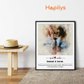 Hapilys Custom Watercolor Portrait Painting from Photo, Best Friends Portrait, Best Friend Birthday Gift, Friendship Framed Canvas Gift